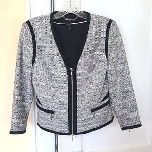 WHBM Tweed 3/4 Sleeve Blazer
